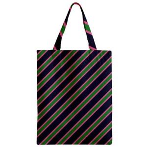 NWT Printed Canvas Tote Collegiate Stripe
